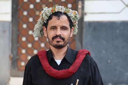 Jizan Faifa Mountains Saoedi Arabië Flower man